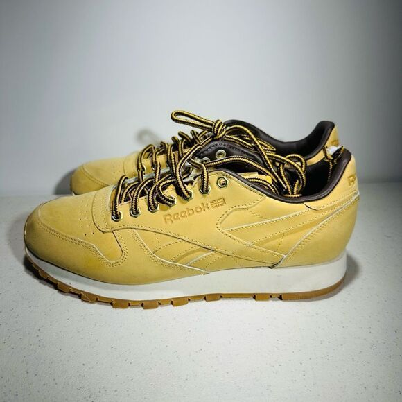 Unisex Reebok CLASSIC LEATHER Wheat Trainer Wheat/Dark Brown M49995 Sz8 - Picture 4 of 7